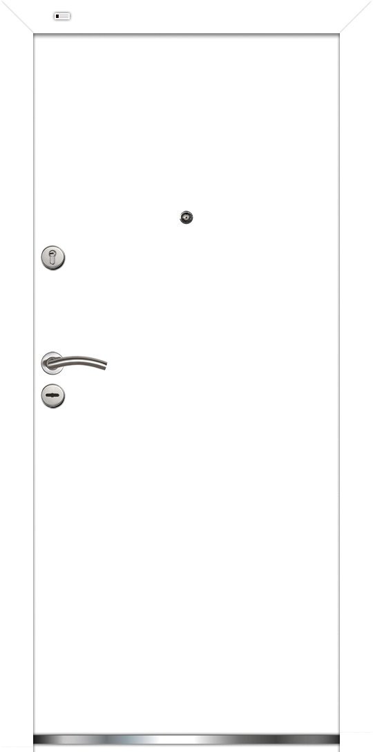 Nívó biztonsági ajtó Standard Festett szín - Fehér
