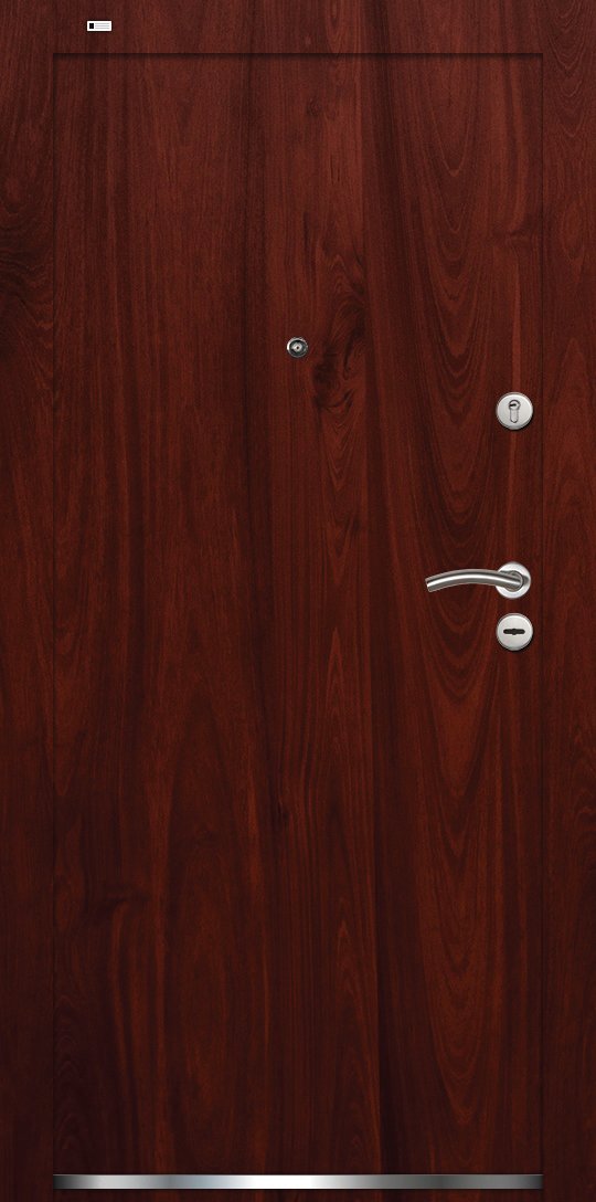 Nívó biztonsági ajtó Standard Fóliázott szín - Redwood